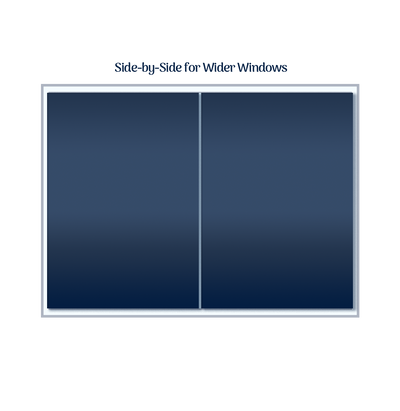 Side by side blinds for wider windows