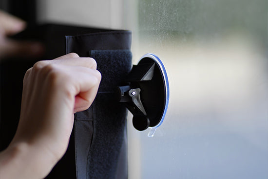Step 1 - Place suction cups on rental window