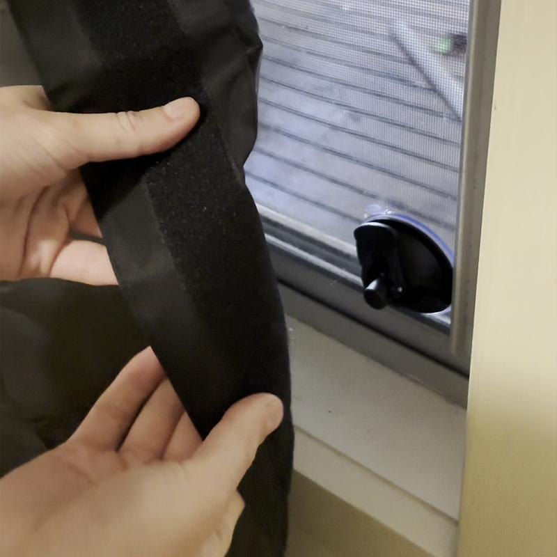 Step 1: Attach suction cups to window glass